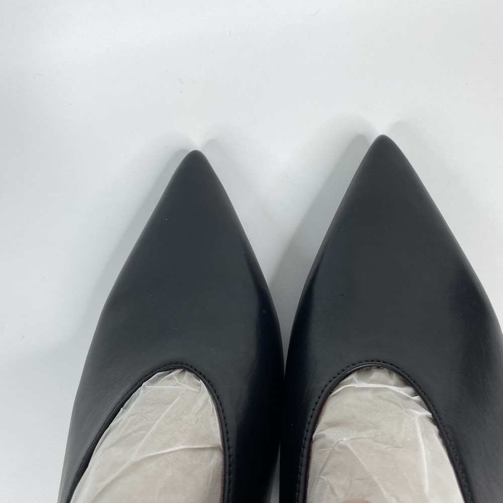 Vince Devi Black Leather Slingback Heels Pointed Toe Pumps Women's Size 9M - Picture 8 of 16